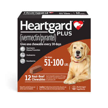 Heartgard Plus Chewables 12pk Brown 51-100 lbs product detail number 1.0