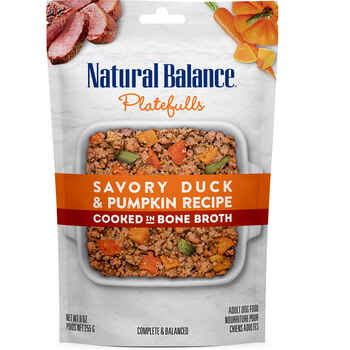 Natural Balance® Platefulls® Savory Duck & Pumpkin Recipe Wet Dog Food 12 9oz pouches product detail number 1.0