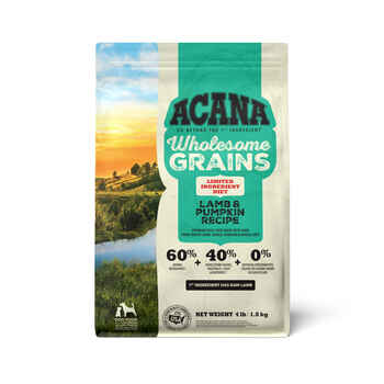 ACANA Wholesome Grains Limited Ingredient Lamb & Pumpkin Dry Dog Food 4 lb Bag product detail number 1.0