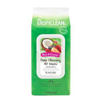 Tropiclean Deep Cleaning Deodorizing Pet Wipes 100 CT product detail number 1.0