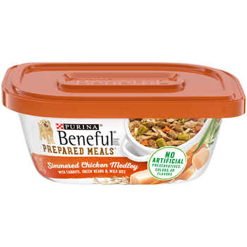 Purina Beneful Prepared Meals Simmered Chicken Medley Wet Dog Food 10 oz Tub - Case of 8 product detail number 1.0