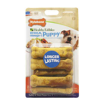 Nylabone Healthy Edibles Longer Lasting Puppy Sweet Potato and Turkey Petite 8 count product detail number 1.0