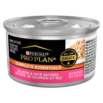 Purina Pro Plan Adult Complete Essentials Salmon & Rice Entree Wet Cat Food 3 oz Cans (Case of 24) product detail number 1.0