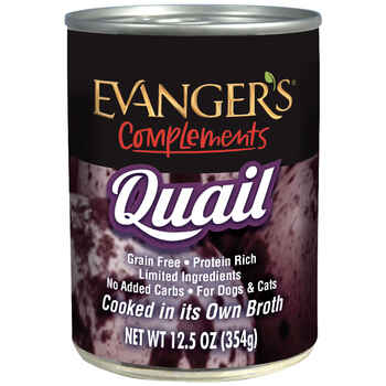 Evangers Grain Free Quail Canned Food for Dogs and Cats 12.5-oz, case of 12 product detail number 1.0