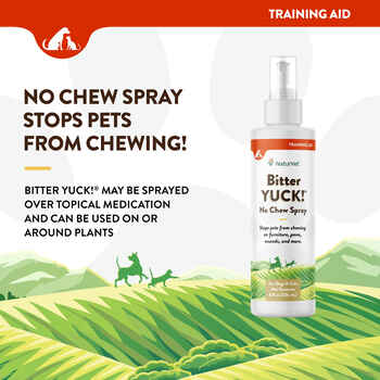NaturVet Bitter Yuck! No Chew Training Spray for Dogs, Cats, and Horses 8 fl oz.