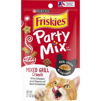 Friskies Party Mix Mixed Grill Crunch Cat Treats 2.1 oz Pouch product detail number 1.0