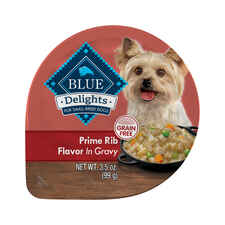 Blue Buffalo BLUE Delights Adult Prime Rib Flavor in Hearty Gravy Small Breed Wet Dog Food-product-tile
