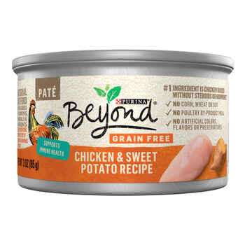 Purina Beyond Grain-Free Chicken & Sweet Potato Pate Recipe Wet Cat Food 3 oz Can - Case of 12 product detail number 1.0
