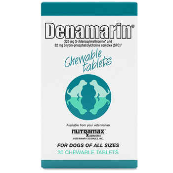 Nutramax Denamarin Liver Health Supplement for Dogs, With S-Adenosylmethionine (SAMe) and Silybin 30 Chewable Tablets