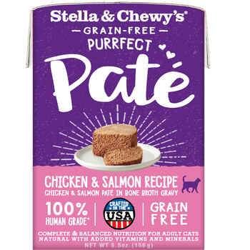 Stella & Chewy's Purrfect Pate Cage-Free Chicken & Salmon Recipe Wet Cat Food 5.5 oz, 12 Ct product detail number 1.0