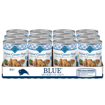 Blue Buffalo BLUE Family Favorite Recipes Adult Sunday Chicken Dinner Wet Dog Food 12.5 oz Cans - Case of 12