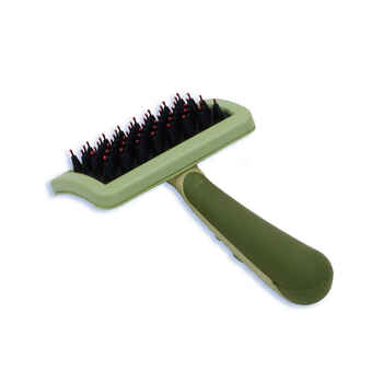 Safari Nylon Coated Tip Dog Brush for Shorthaired Breeds Green, 6.75" x 4" x 1" product detail number 1.0