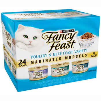 Fancy Feast Cat Variety Packs Marinated Morsels Variety Pack Chicken, Beef, Turkey 24 x 3 oz product detail number 1.0