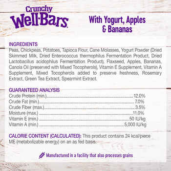 Wellness Grain Free Wellbars Yogurt Apples & Bananas Treats