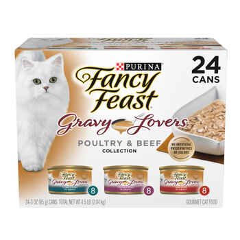 Fancy Feast Gravy Lovers Poultry & Beef Feast Gourmet Variety Pack Wet Cat Food 3 oz. Cans - Case of 24 product detail number 1.0