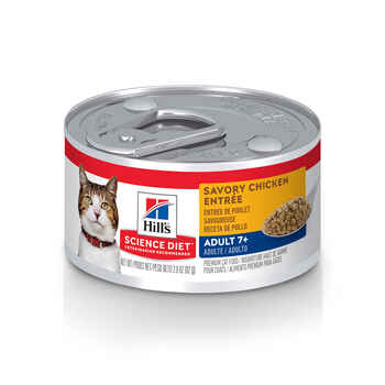 Hill's Science Diet Adult 7+ Savory Chicken Entrée Wet Cat Food - 2.9 oz Cans - Case of 24 product detail number 1.0
