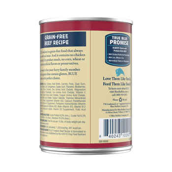 Blue Buffalo BLUE Freedom Adult Grain-Free Beef Recipe Wet Dog Food 12.5 oz Can - Case of 12
