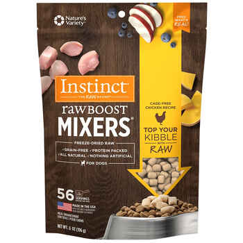 Instinct Raw Boost Mixers Cage-Free Chicken Recipe Freeze-Dried Raw Dog Food Topper - 6 oz Bag product detail number 1.0