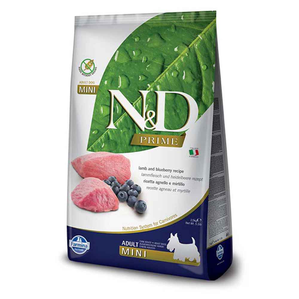 Farmina N&D Prime Adult Mini Lamb & Blueberry Dry Dog Food