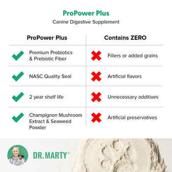 Dr. Marty ProPower Plus Probiotics Canine Digestive Powdered Supplement for Dogs 2.2 oz Jar