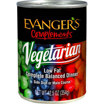Evangers Low Fat Super Premium All Fresh Vegetarian Dinner Canine and Feline Canned Food 12.5 oz, Case of 12 product detail number 1.0