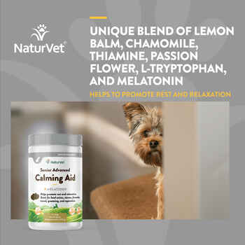 NaturVet Senior Advanced Calming Aid Supplement for Dogs Soft Chews 60 ct