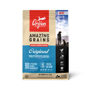 ORIJEN Amazing Grains Original Dry Dog Food 4 lb Bag product detail number 1.0