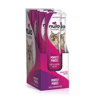 Nulo FreeStyle Beef & Sardine Perfect Purees Lickable Cat Treat 0.5OZ Pack of 48 product detail number 1.0