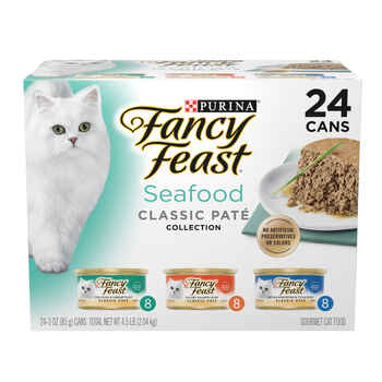 Fancy Feast Classic Pate Seafood Variety Pack Wet Cat Food 3 oz. Cans - Case of 24 product detail number 1.0