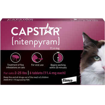 Capstar Flea Treatment Tablets Cats 2-25 lbs 6 pk product detail number 1.0