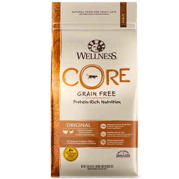 Wellness CORE Grain Free Original Deboned Turkey, Turkey Meal & Chicken Meal Recipe Dry Cat Food 2 lb Bag product detail number 1.0