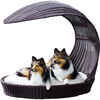 Refined Canine Luxury Wicker Outdoor Chaise Lounger