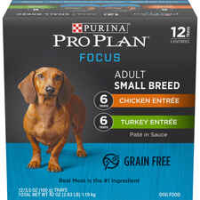Purina Pro Plan Adult Small Breed Chicken & Turkey Entree Pate Variety Pack Wet Dog Food-product-tile