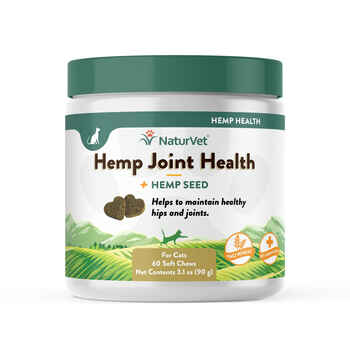 NaturVet Hemp Joint Health Plus Hemp Seed Supplement for Cats Soft Chews 60 ct product detail number 1.0
