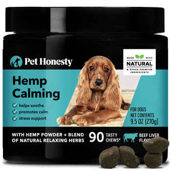 Pet Honesty Hemp Calming Beef Liver Flavored Soft Chews Calming and Anxiety Supplement for Dogs 90 Count product detail number 1.0