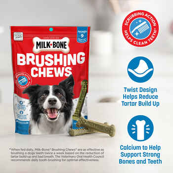 Milk-Bone® Brushing Chews® Fresh Breath Daily Dental Treats – Small/Medium 19.6oz