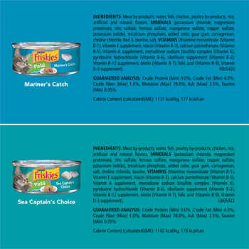 Friskies Seafood Pate Favorites Variety Pack Wet Cat Food 32 Cans - 5.5 oz