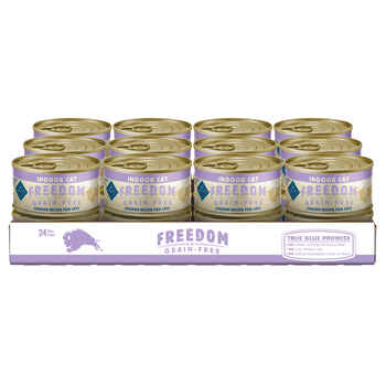 Blue Buffalo BLUE Freedom Adult Grain-Free Indoor Chicken Recipe Wet Cat Food 3 oz Can - Case of 24