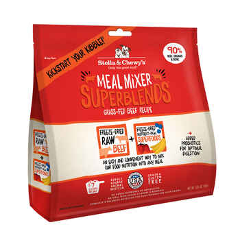 Stella & Chewy's Freeze Dried Raw Grass-Fed Beef Meal Mixers SuperBlends Dry Dog Food Topper 3.25oz product detail number 1.0