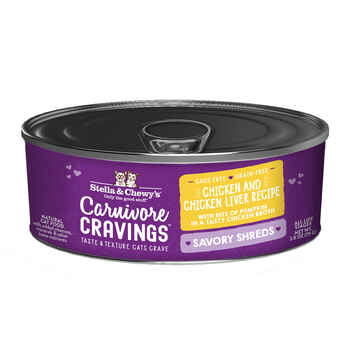 Stella & Chewy's Savory Shreds Chicken & Chicken Liver Flavored Shredded Wet Cat Food 2.8 oz Cans - Case of 24 product detail number 1.0