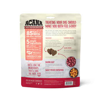 ACANA Crunchy Beef Liver Recipe High-Protein Dog Treats Large 9 oz Bag