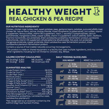 Canidae PURE Grain Free Healthy Weight Chicken & Pea Recipe Dry Dog Food 12 lb Bag