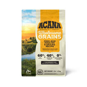 ACANA Wholesome Grains Limited Ingredient Free-Run Poultry Dry Dog Food 4 lb Bag product detail number 1.0
