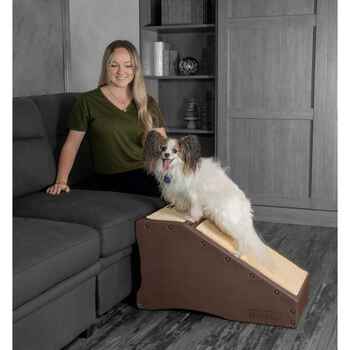 Pet Gear Step / Ramp Combination with SuperTrax for Dogs & Cats- Chocolate