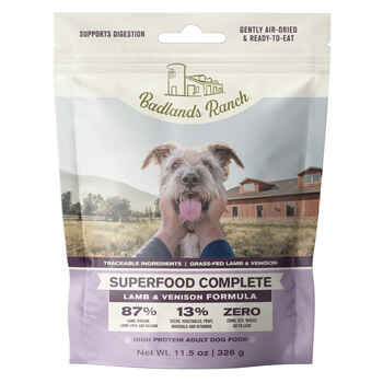 Badlands Ranch Superfood Complete Lamb & Venison Formula Air Dried Dog Food 11.5 oz Bag product detail number 1.0