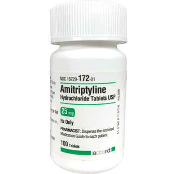 Amitriptyline HCl 25 mg 100 ct Bottle product detail number 1.0