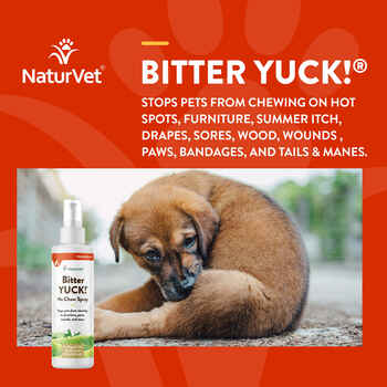 NaturVet Bitter Yuck! No Chew Training Spray for Dogs, Cats, and Horses 8 fl oz.
