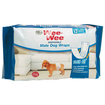 Four Paws Wee-Wee Disposable Male Dog Wraps 12 pack White Extra Small / Small product detail number 1.0