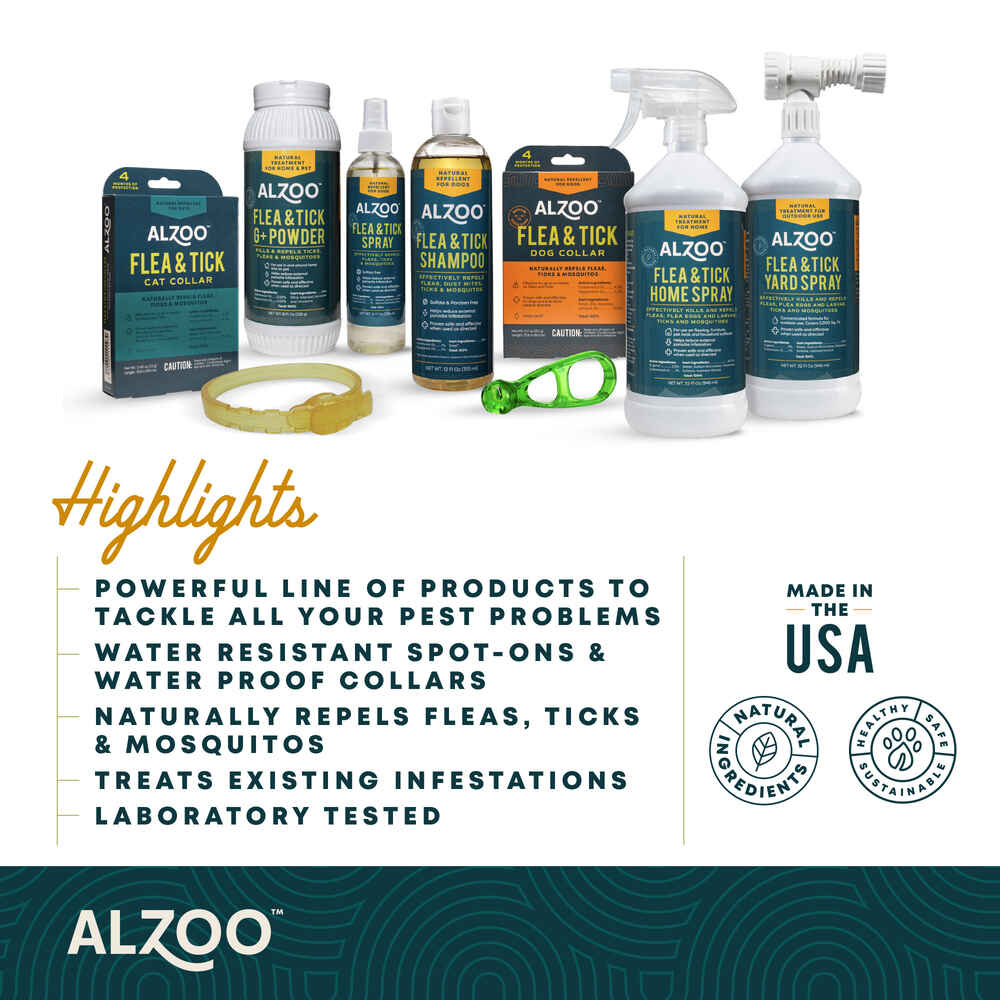Alzoo Plant-Based Flea & Tick Collar for Dogs