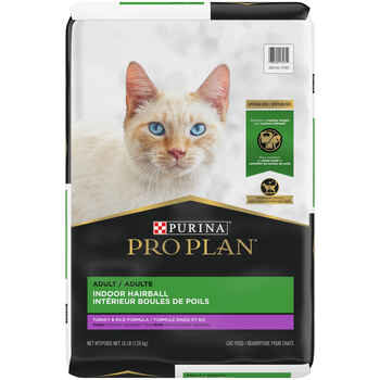 Purina Pro Plan Adult Indoor Hairball Turkey & Rice Formula Dry Cat Food 16 lb Bag product detail number 1.0